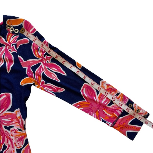 Lilly Pulitzer Sophie Dress Size XS Starfish Floral Navy Pink Preppy Resort - Picture 10 of 12
